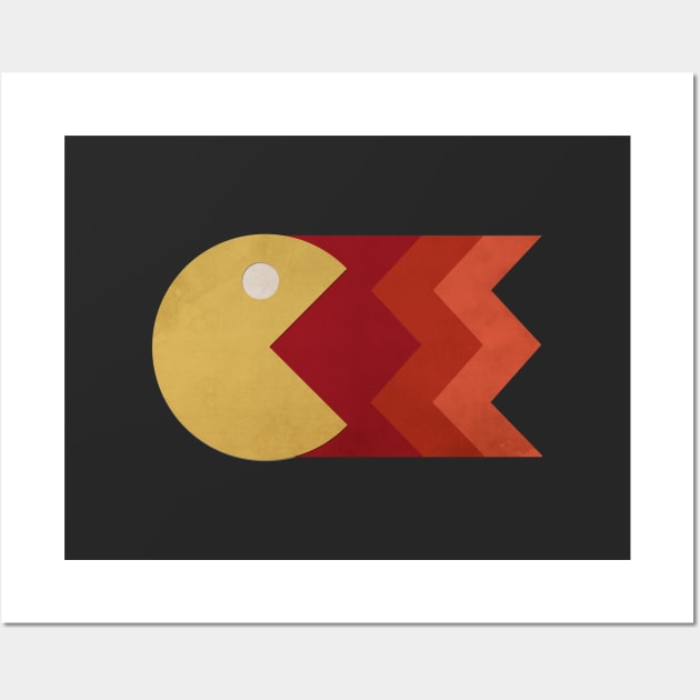 Vintage Retro Pacman Wall Art by Underdott